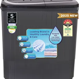 9 kg 5 Star with Extra Powerful Motor, Magic Filter and Fast Dry Semi Automatic Top Load Grey-9