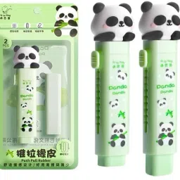 Eraser for Kids Panda Cutter Shaped Eraser Set for Kids, Stationary Set Non-Toxic Eraser-11