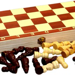 14*14 Foldable Wooden Chess Board with 32 Wooden pawns 35.5 cm Chess Board-image-56