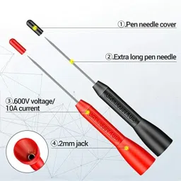 amicitools Needle Attachment for Test Probes, 600V/10A Non Destructive Multimeter Needle Analog Multimeter image 2