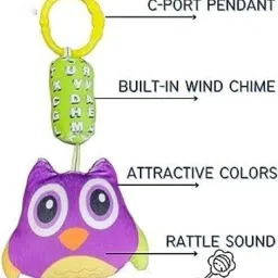 a to z hub Baby Cradle &Stroller Plush Playing Toy Car Hanging Rattles, Hanging ghodiyu Toy Rattle image 3