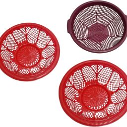 Plastic Stoarge Basket pack of 3 Multicolor Plastic_Mk1 Storage Basket-image-97