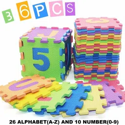 36 Tiles Kids Puzzle Mats ABCD (Multicolor)-16