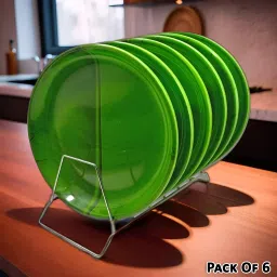 Serve Up Style with our Melamine Round Dinner Plate Set of 6 in Green Color Dinner Plate-image-62