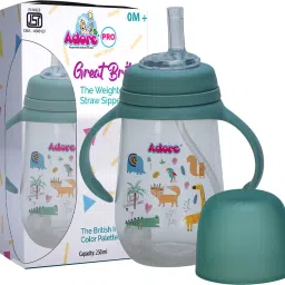 Great Britain! The Weighted Straw Sipper w Twin Handle- Ergonomic- Spill Proof-image-9