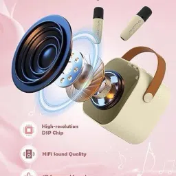StonSell Newly Launched Fusion Smart Mini Bluetooth Speaker with Wireless Karaoke Mic 5 W Bluetooth Party Speaker image 2