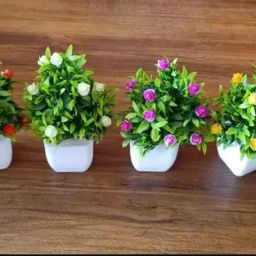 ryme Set Of 4 Small Artificial Plants With Pot Bonsai Wild Artificial Plant with Pot image 4