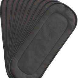 5 Layer Bamboo Charcoal Inserts Liners Natures Cloth Diaper Liner, Wetfree Reusable Washable Cotton Diaper Nappy Inserts for Baby Cloth Diapers (Set of 10)-7
