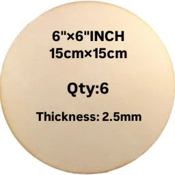 Supreet's Decorax Round MDF 6X6 inch 2.5mm thick pack of 6 DIY Art and craft Model Building Kit-19