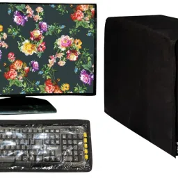 Dhan Kaur Creaters COMPUTER COVER FULL SET for 20 inch Computer Desktop Cover- M7-Monitor,Keyboard & CPU Cover-image-27