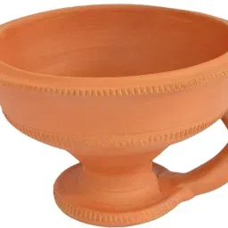 devdwar Pure Mitti Desi Handmade Dhoop Loban Dani/Dhuni Burner Holder Earthenware Table Diya image 2