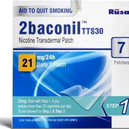 Rusan 2baconil Nicotine Transdermal Patch 21mg/24h | 7 Patches (Step 1) Nicotine Patch-image-56