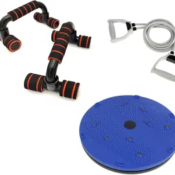 Heavy Quality Tummy Twister AND PUSH UP BAR , Resistance Tube Fitness Accessory Kit Kit-image-17