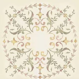 Victorian Style Ceiling Stencil KDRDSS1269 Size 24x24 Inch Stencil-24