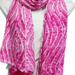 Geometric Print Rayon Women Pink Stole, Stole, Fancy Scarf-picture-24