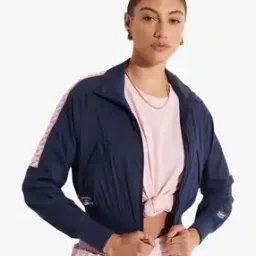 Non-Hooded Track Wind Runner Biker Jacket-50