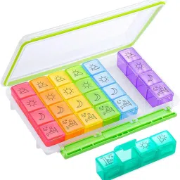7 days Monthly Pill Organizer, Pill Box, Medicine Organizer, 4 Weekly Pill Organizer Pill Box-picture-3