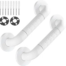 ABS Plastic Grab Bar, Multipurpose Hand Rail for Bathroom - White (Pack of 2) Shower Grab Bar-picture-9