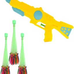 Holi Water Gun Pistols Pichkari for Kids Pool Party(1 Pichkari+3 Magic Balloon) Water Gun-image-93