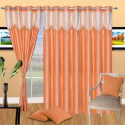 153 cm (5 ft) Polyester Semi Transparent Window Curtain (Pack Of 2)-4