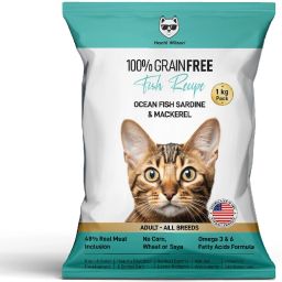 Cat Food Grain Free, High-Protein Supports Healthy Muscle Development Fish 1 kg Dry Adult Cat Food-image-70