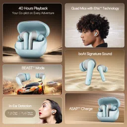 boat Airdopes 131 Pro Buds w/ In Ear Detection, 4 Mics ENx Tech & 40 HRS Playback Bluetooth Headset image 2