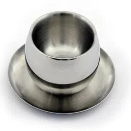 Pack of 8 Stainless Steel High Grade Stainless Steel Double Wall Cup and Saucer 4 Pcs, Size - 6.7 Each-image-1