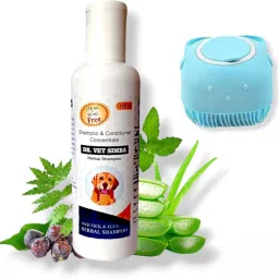 Flea and Tick, Conditioning Dog Shampoo and Brush Anti-dandruff, Anti-fungal, Flea and Tick, Anti-itching White Rose Dog Shampoo-14