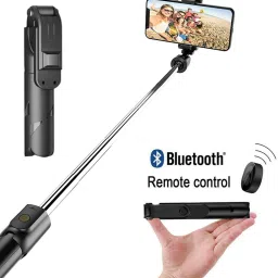 Worricow 100% New XT-02 Bluetooth Extendable Selfie Stick with Wireless Remote Tripod Tripod-image-7