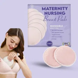 Breast Pads Reusable Leakproof 100% Cotton 2 Pc Combo Maternity Nursing Nursing Breast Pad-image-71