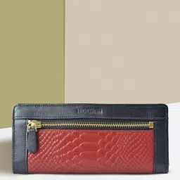 Women Casual Red Genuine Leather Wallet-image-77