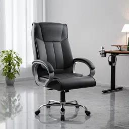 Kiev Orthopedic Office Chair | Ergonomic Design with Rocking Function Leatherette Office Adjustable Arm Chair-image-84