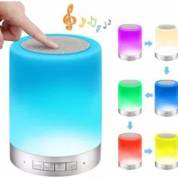 Taimoor Sales Smart Touch Night Light with Bluetooth Music Speaker, Dimmable Color Changing RGB Bedside Lamp, Portable Mood Light Speakers, Night Light Bluetooth Speaker, Portable Wireless Bluetooth Speakers, Touch Control, Color LED Speaker, Speakerphone/TF Card/AUX-in Supported Speaker Mod image 2