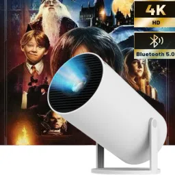CLAIRBELL Smart Projector for Home 4K Support Rotabable Design withApp Netflix,YouTubeN390 (4500 lm / 1 Speaker / Wireless / Remote Controller) Portable Projector-24