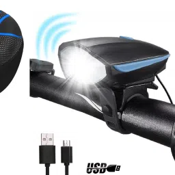 3 Pcs Cycle Rechargeable Horn light & Cycle gel Seat Cover and Cycle Mobile Holder LED Front Rear Light Combo-23