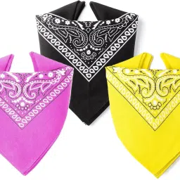 Run India Multi-sport Style Bandana, Non-slip Fabric, Unisex Head Accessory for Bikers ["Black","Pink","Yellow"] Handkerchief-image-46