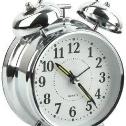 Analog Silver Clock-15