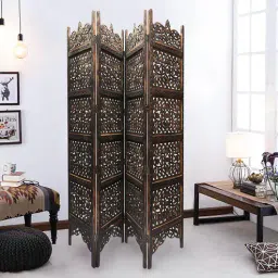 shilpi Solid Wood Manya Room Divider In Brown Colour-picture-44