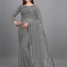 Unstitched Net/Lace Blouse Material Embroidered, Embellished-image-56