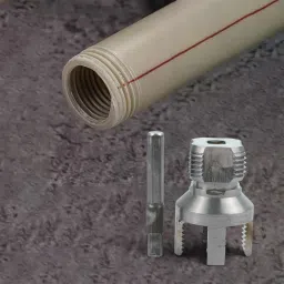 uptodateprouducts Pipe Threading Tool Hex Shank Die Internal External Threads 1/2" 3/4" Water Pipes PPR PVC Carbon Steel Detachable Threader Maker image 2