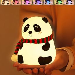 Cute Panda Silicon USB Rechargeable Light Room Decor & Gift Night Lamp-11