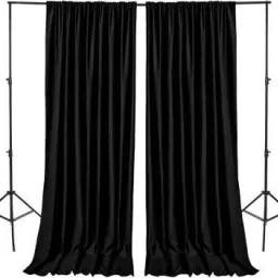 Vistook Black 4x8ft (pack of 2 )Decoration Backdrop Curtain Background Wedding Parties Reflector-picture-13
