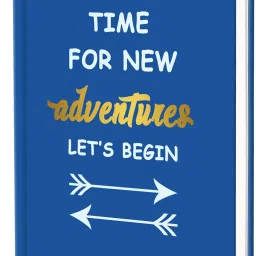 Time For New Adventures Lets Begin Hardcover Journal Notebook A5 Diary Ruled 192 Pages-1