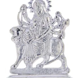 Pure Silver Durga Idol Decorative Showpiece-4.2 cm-image-77