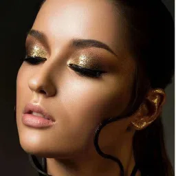 yuency 3D Finish Multi Purpose light Gold shimmery glitter image 3