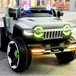 Introducing the Kids Rechargeable Ride-On With Muscular Looks and 4x4 Capability Jeep Battery Operated Ride On-image-0