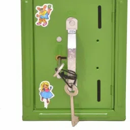 crafthub Almirah Style Coin Box Piggy Bank Gullak for Kids 3 Compartments with 2 Keys Color May Vary (SET OF 2) Safe Locker image 2