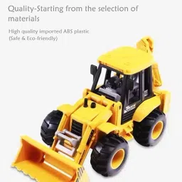 PULL BACK JCB TOY FOR KIDS WITH UNBREAKABLE TOY 2 IN 1-4