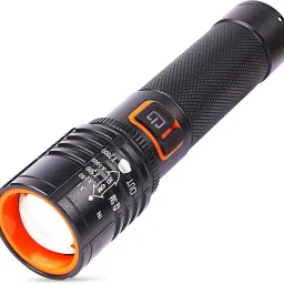 (ZOOMABLE METAL)5 Modes Flashlight, Super Bright Cree T6 LED Light Torch-image-47