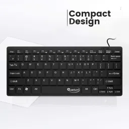 QUANTUM QHM 7307 Wired Mini Keyboard + QHM 222 Wired Optical Mouse + 6660 USB HUB Combo Set image 2